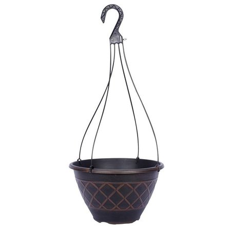 SOUTHERN PATIO Hanging Basket Planter, Resin, Brown HDR-054825